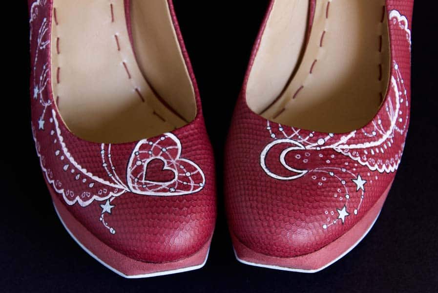 Renovar Zapatos - zapatos de boda - pintado a mano - lápiz creativo