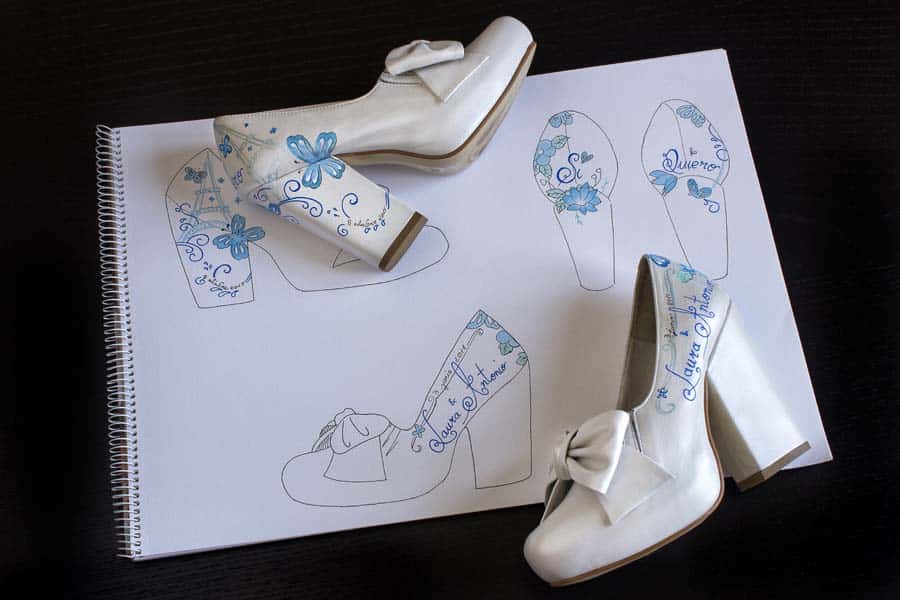 Zapatos de Boda Personalizados - Zapatos de novia - lápiz creativo
