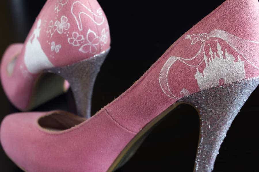 Boda Disney - Cinderella shoes - Zapatos pintados a mano - Zapatos de Boda cenicienta- Zapatos de novia - Lapiz Creativo