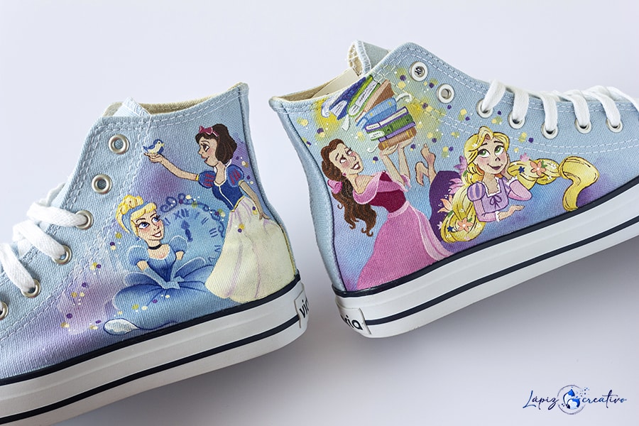 Princesas Disney _Zapatillas personalizadas_lapizcraetivo